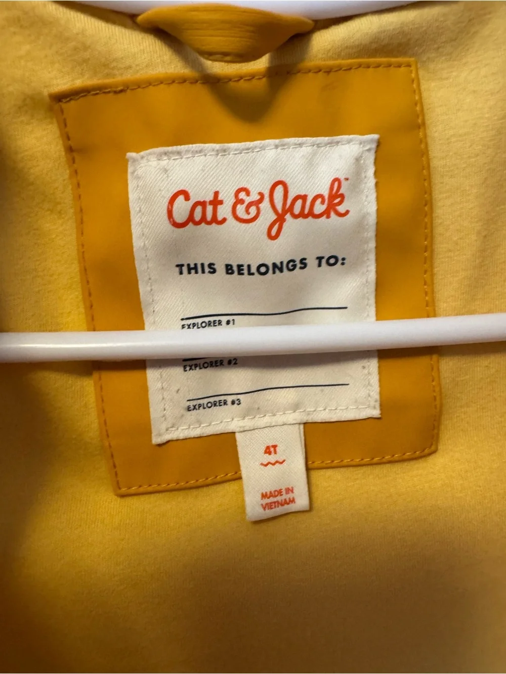 Cat & Jack Kids Hooded Raincoat in Mustard